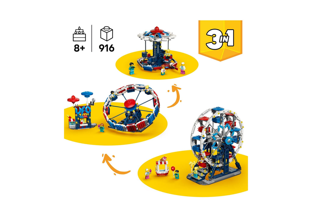 LEGO Creator Iconic Ferris Wheel 3-in-1 916-Piece Building Set