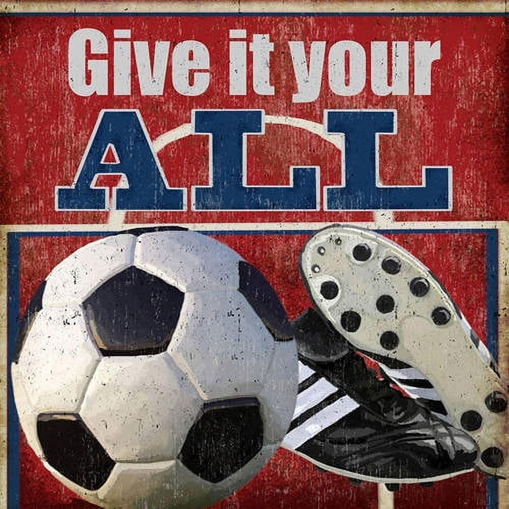 Oopsy Daisys Give It Your All Inspirational Soccer Canvas Art