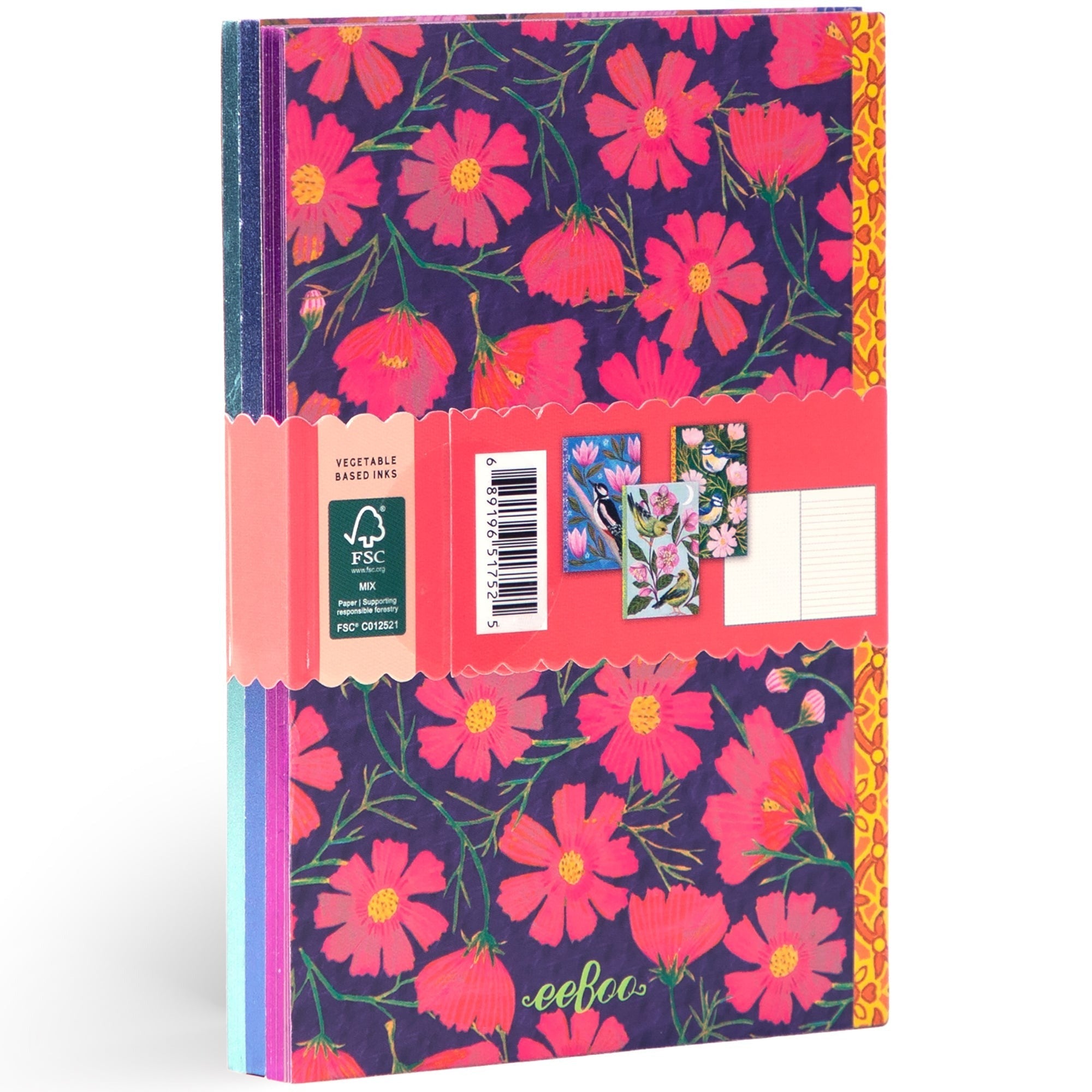 Eeboo Piece & Love Birds Notebook Set With 3 Journals