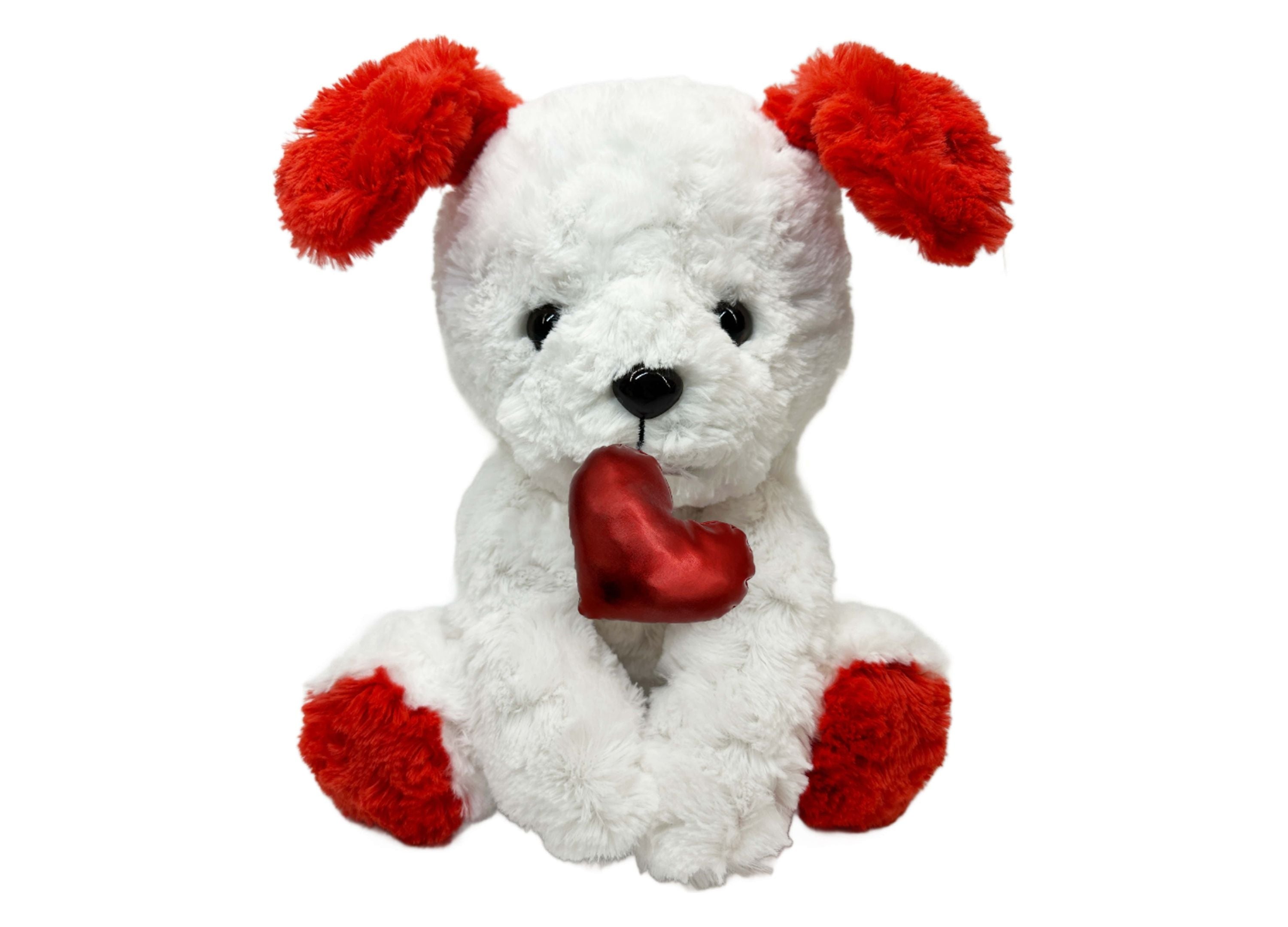 Snuggle Time Wild Hippo Valentine's Day Plush - Cuddly White & Brown
