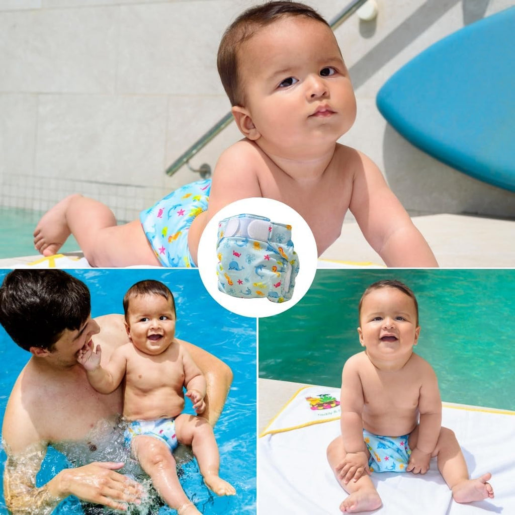 FREDS SWIM ACADEMY Vibrant Blue Swim Nappy for Toddlers