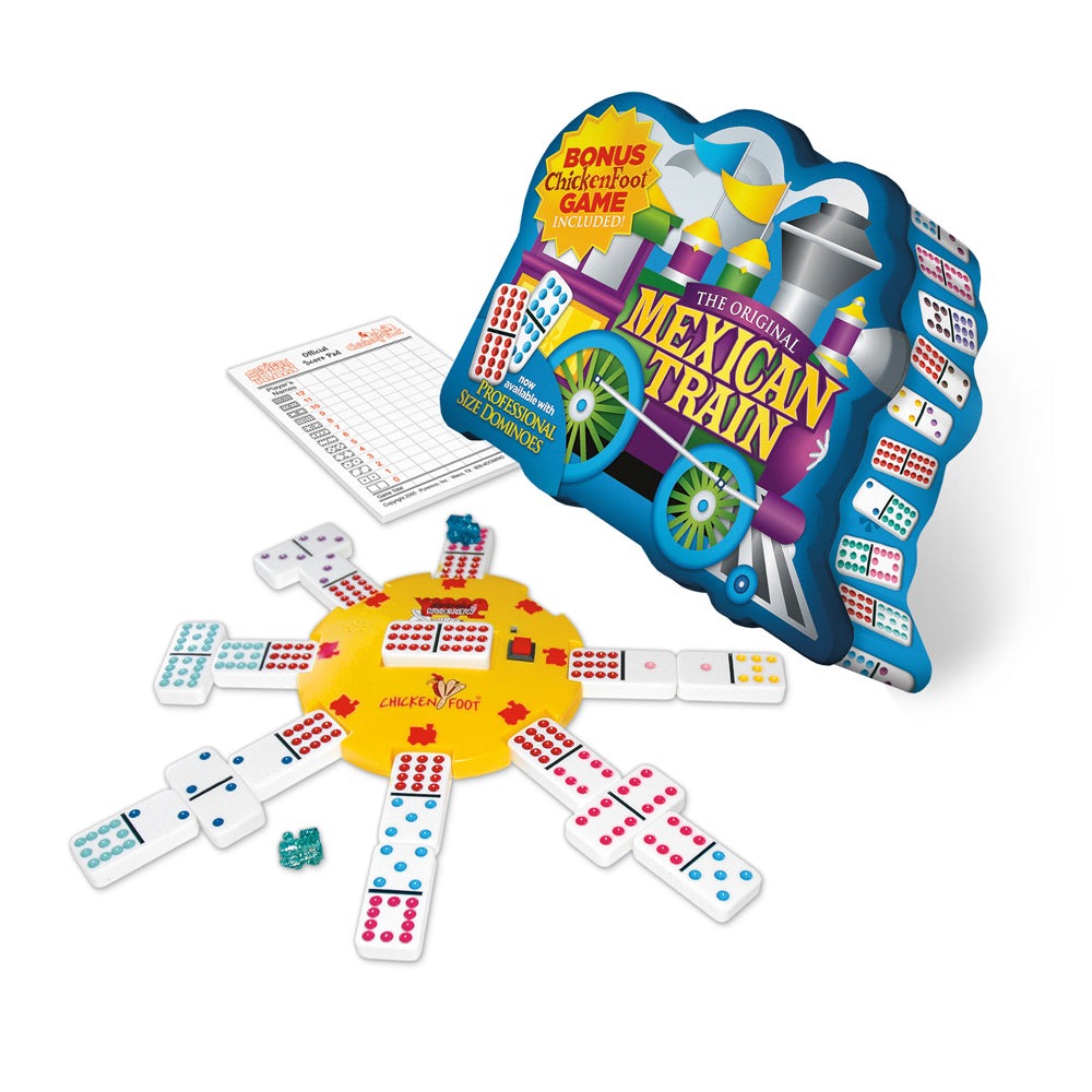 Mexican Train Deluxe Double 12 Domino Set with Electronic Centerpiece