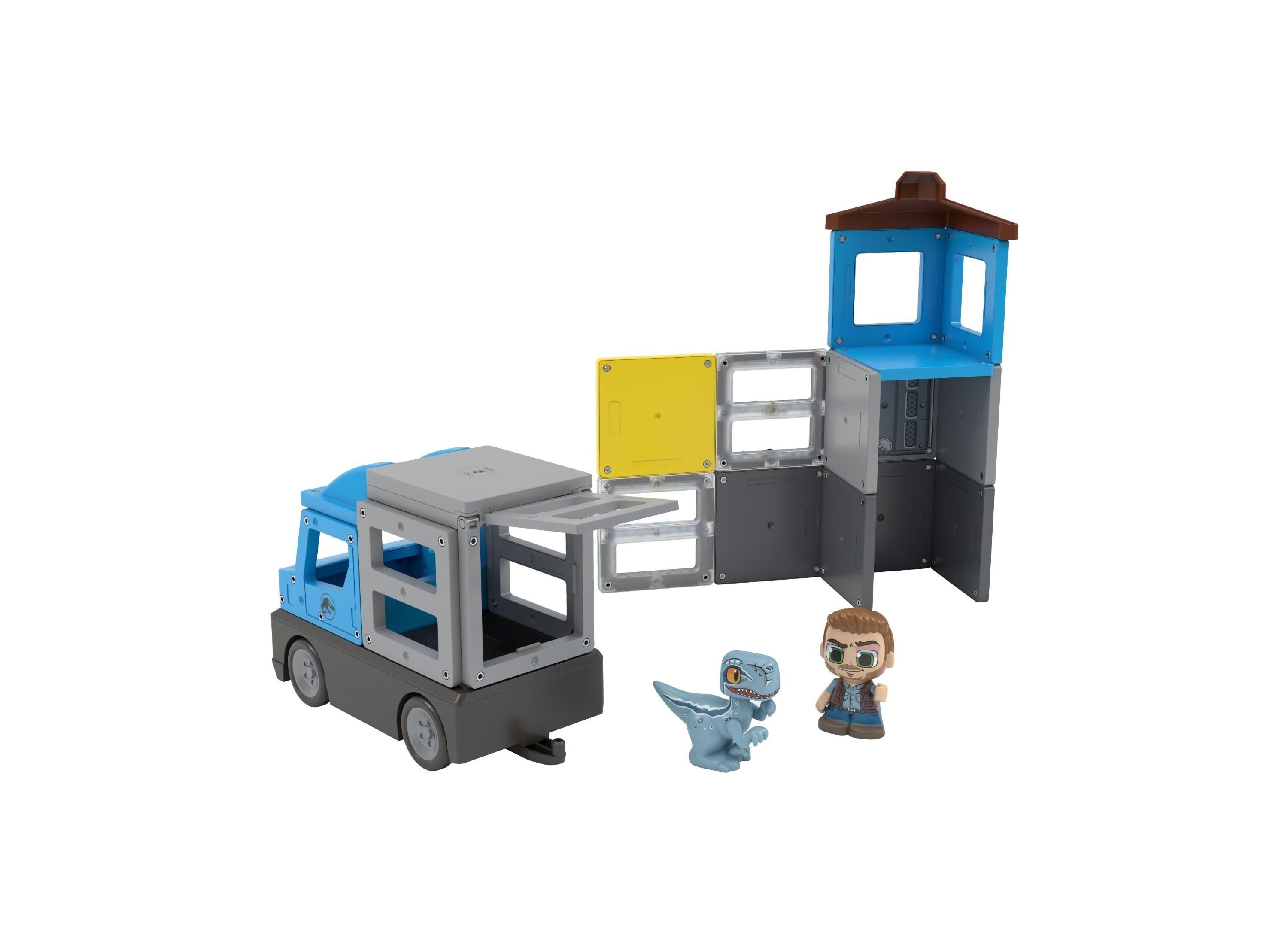 Tile Town Jurassic World Dino Rescue Magnetic Playset, 22-Piece