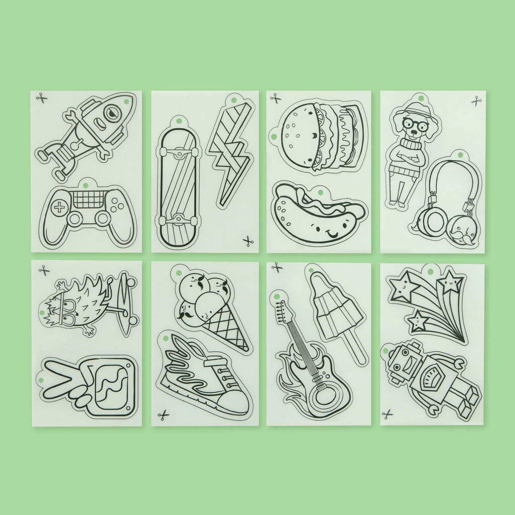 Tiger Tribe Shrinkies Ultimate Collection Craft Kit for Jewelry & Keychains, Ages 5-9