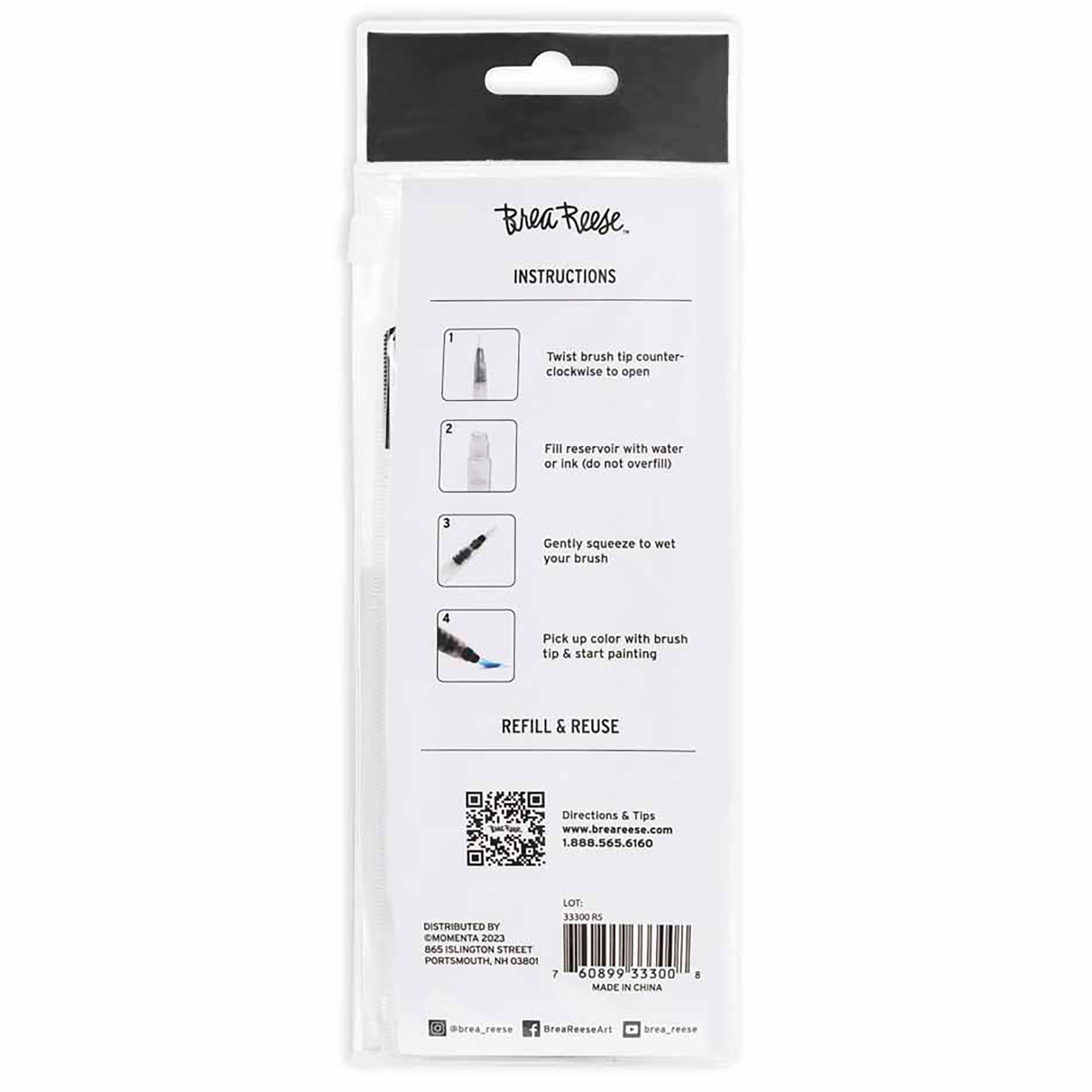 Brea Reese 3-Piece Water Brush Set With Built-In Reservoirs