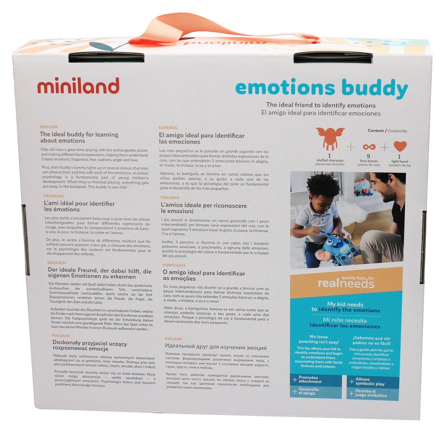 Miniland Emotions Buddy - Interactive Emotion Discovery Toy