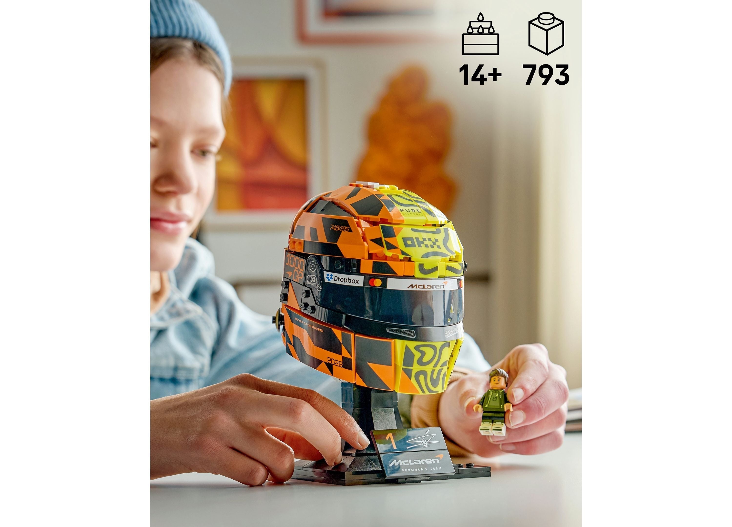 LEGO Editions McLaren F1 Team Lando Norris Helmet 793-Piece Collector's Building Set