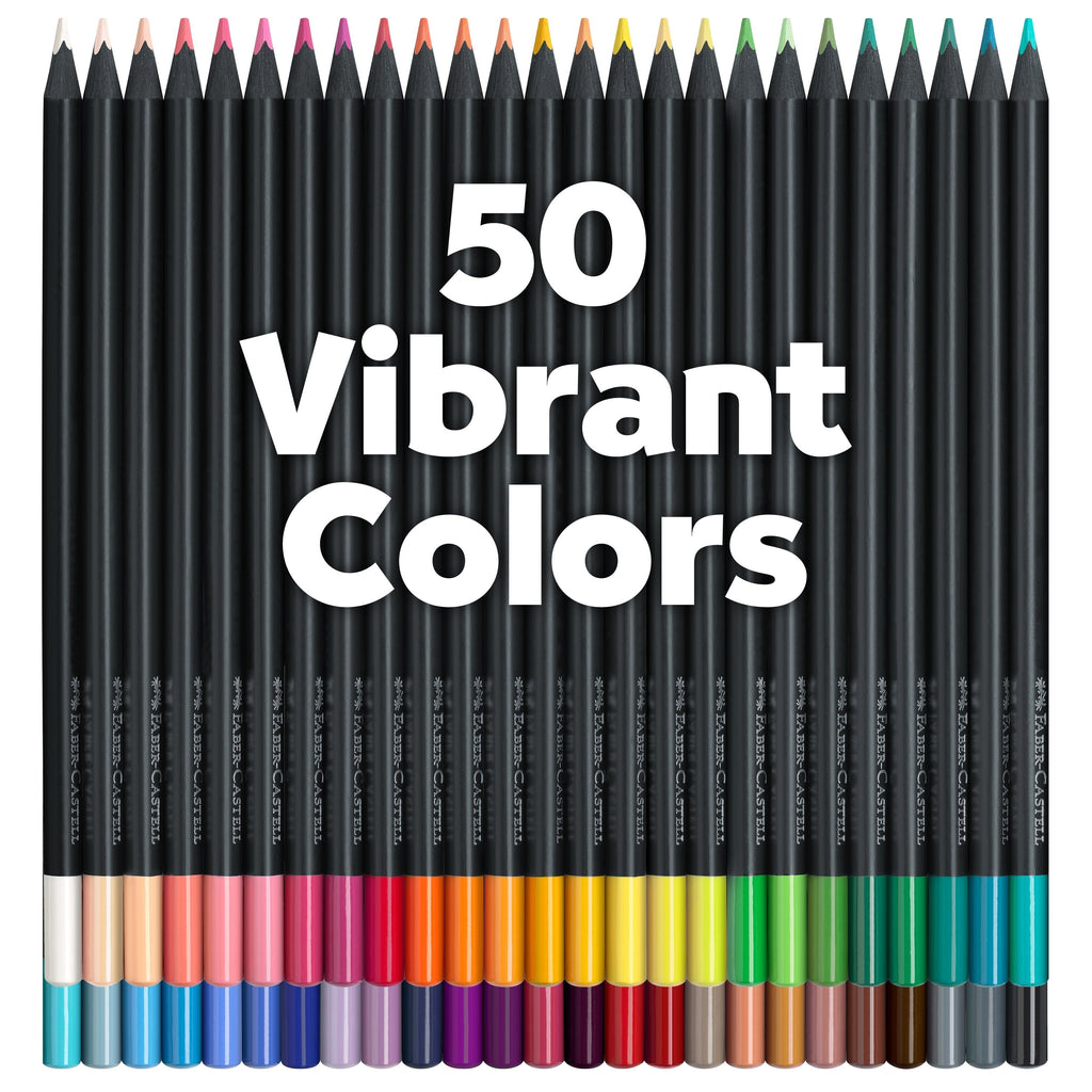 Faber-Castell Black Edition 50 Color Pencils - Art Set