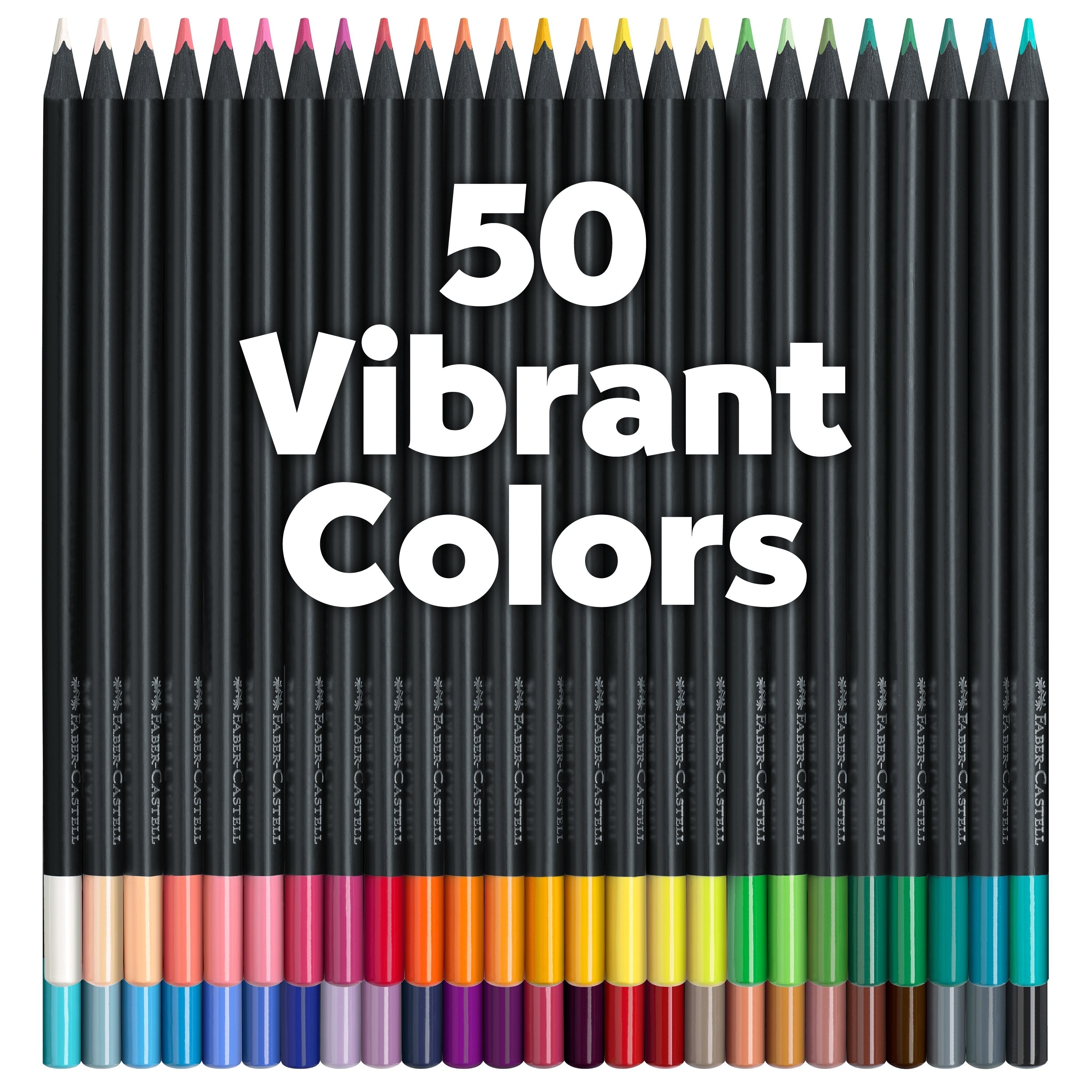 Faber-Castell Black Edition 50 Color Pencils - Art Set