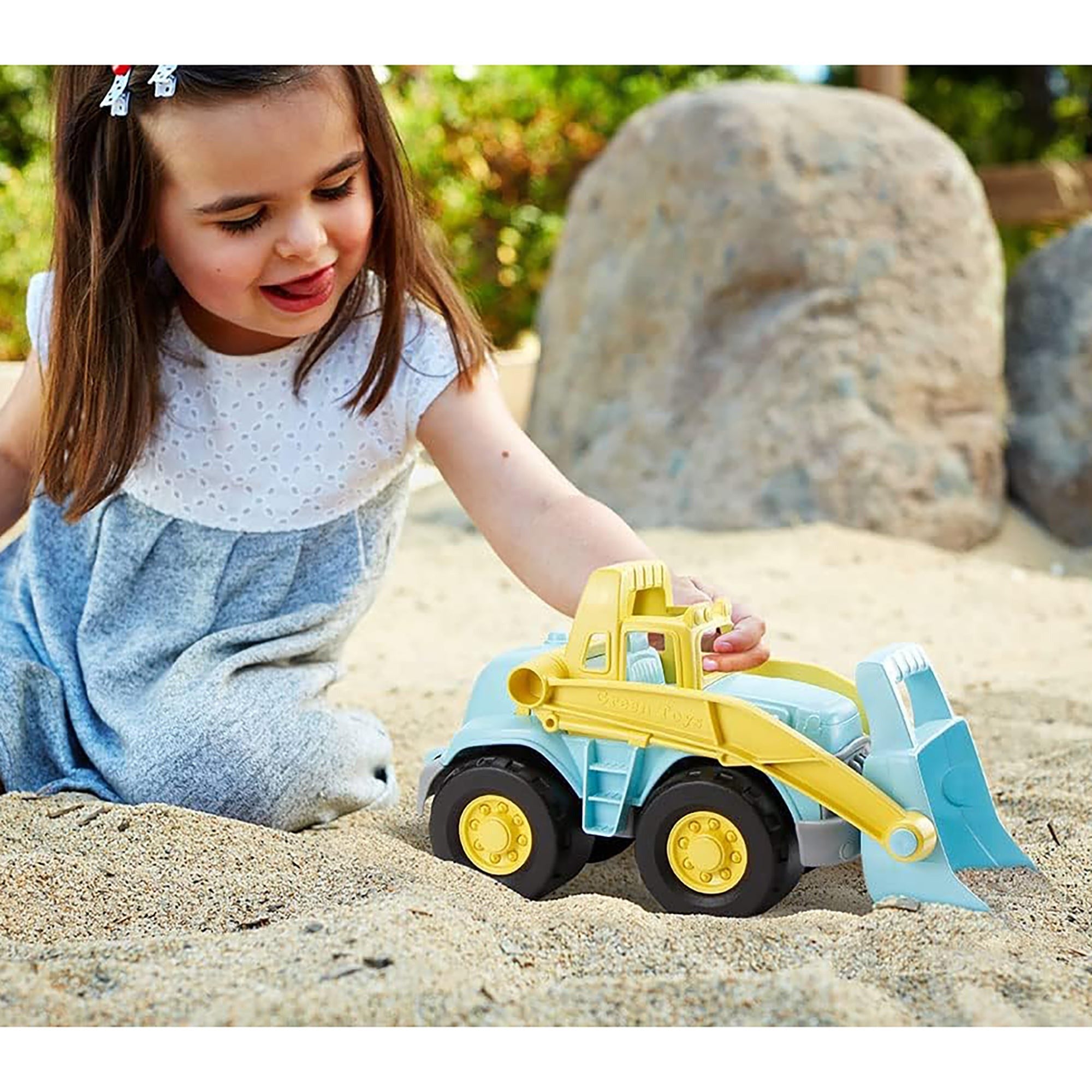 Green Toys Loader Truck Eco-Friendly Construction Vehicle With Movable Arm