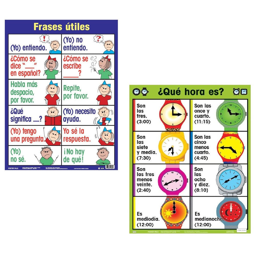 Poster Pals Spanish Language Educational Posters - Vibrant Classroom Set
