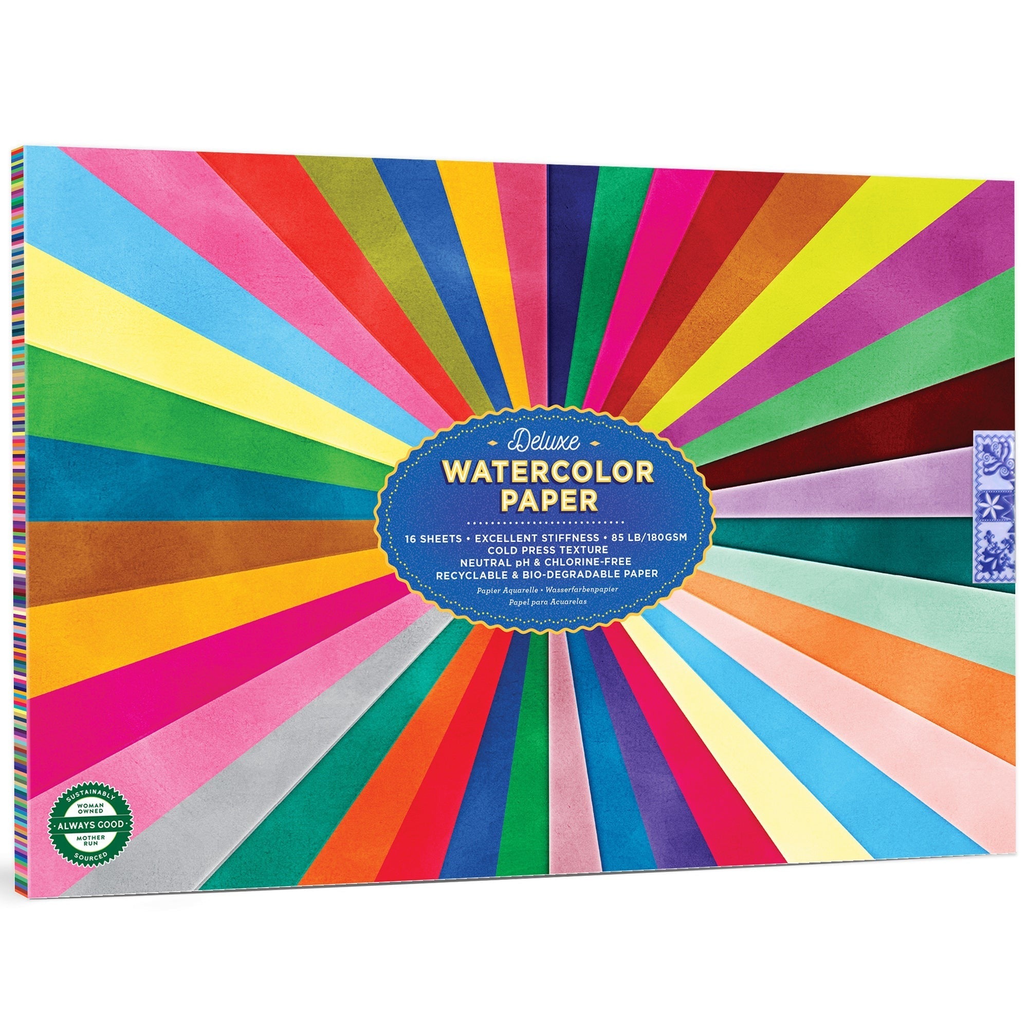 eeBoo Rainbow Watercolor Paper Pad 9.5 x 6.5 Inch