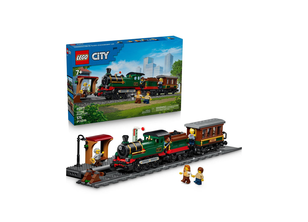 LEGO City Vintage Steam Train 575-Piece Building Set