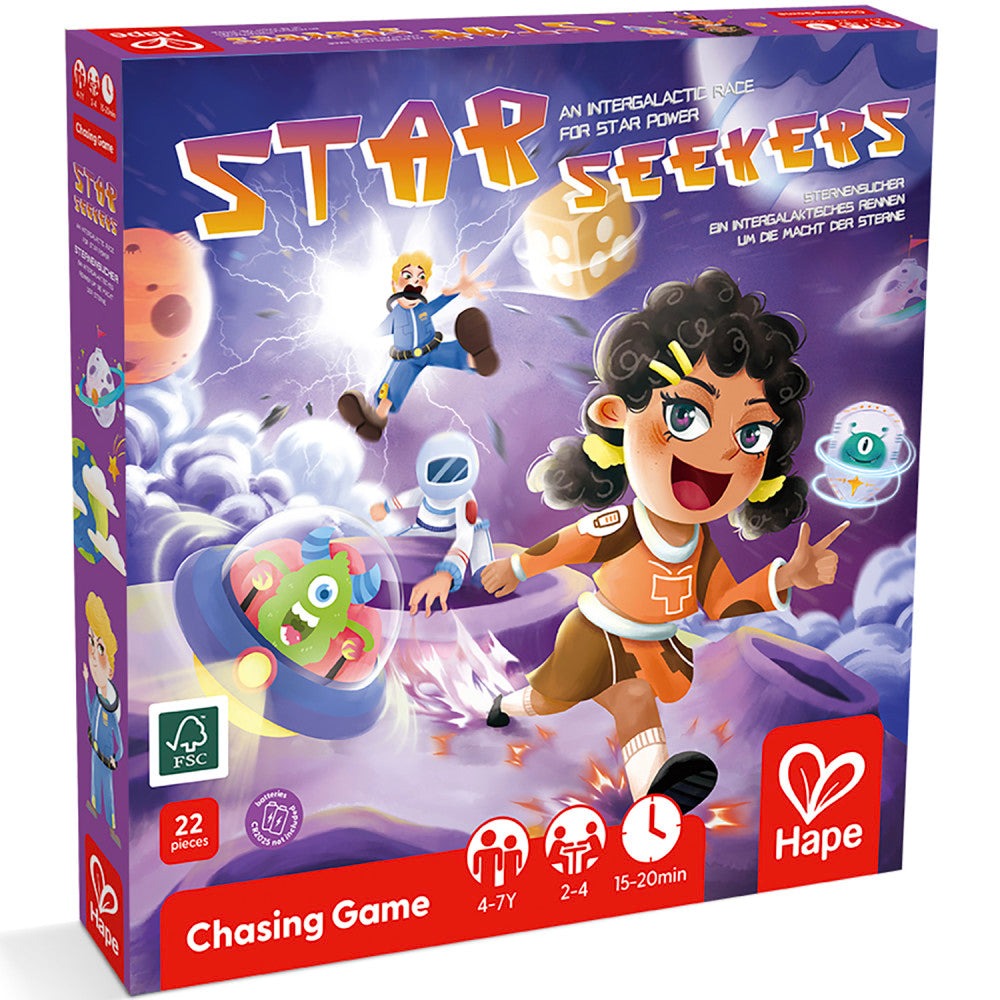 Hape Star Seekers Chasing Board Game - Galactic Adventure Family Fun