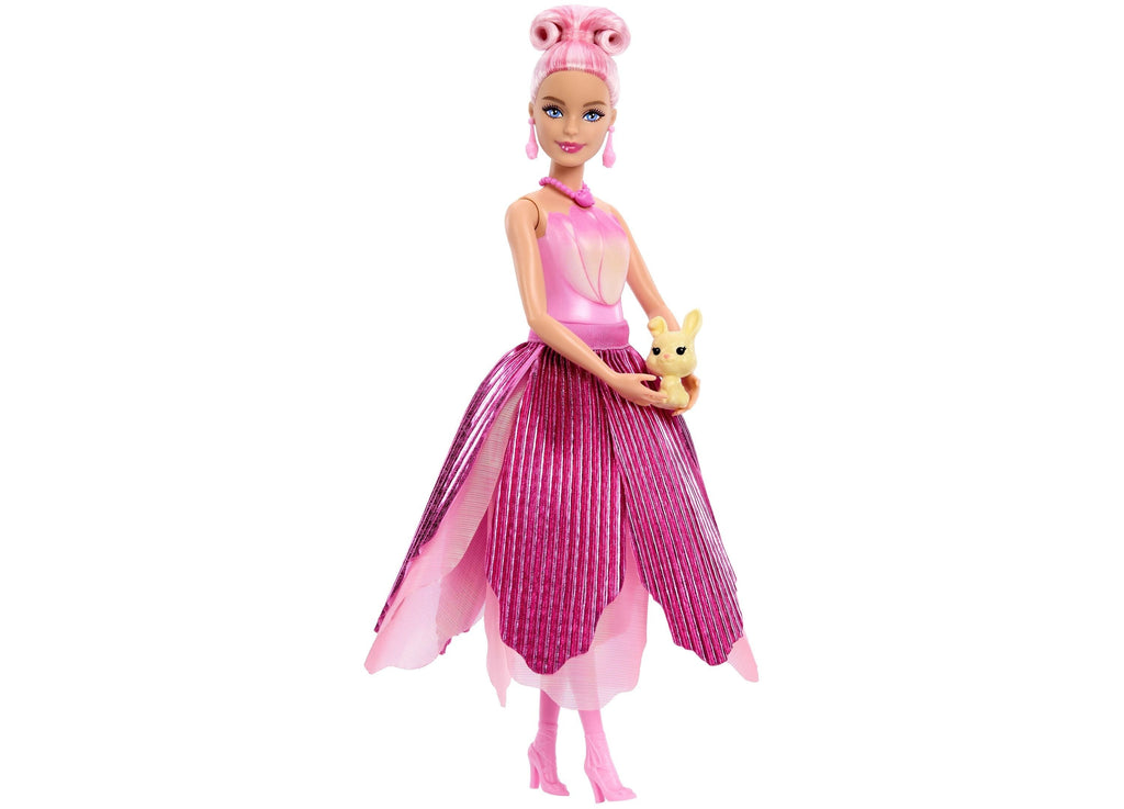 Barbie Petal Pop Scented Fashion Doll with Tulip Dress and Accessories