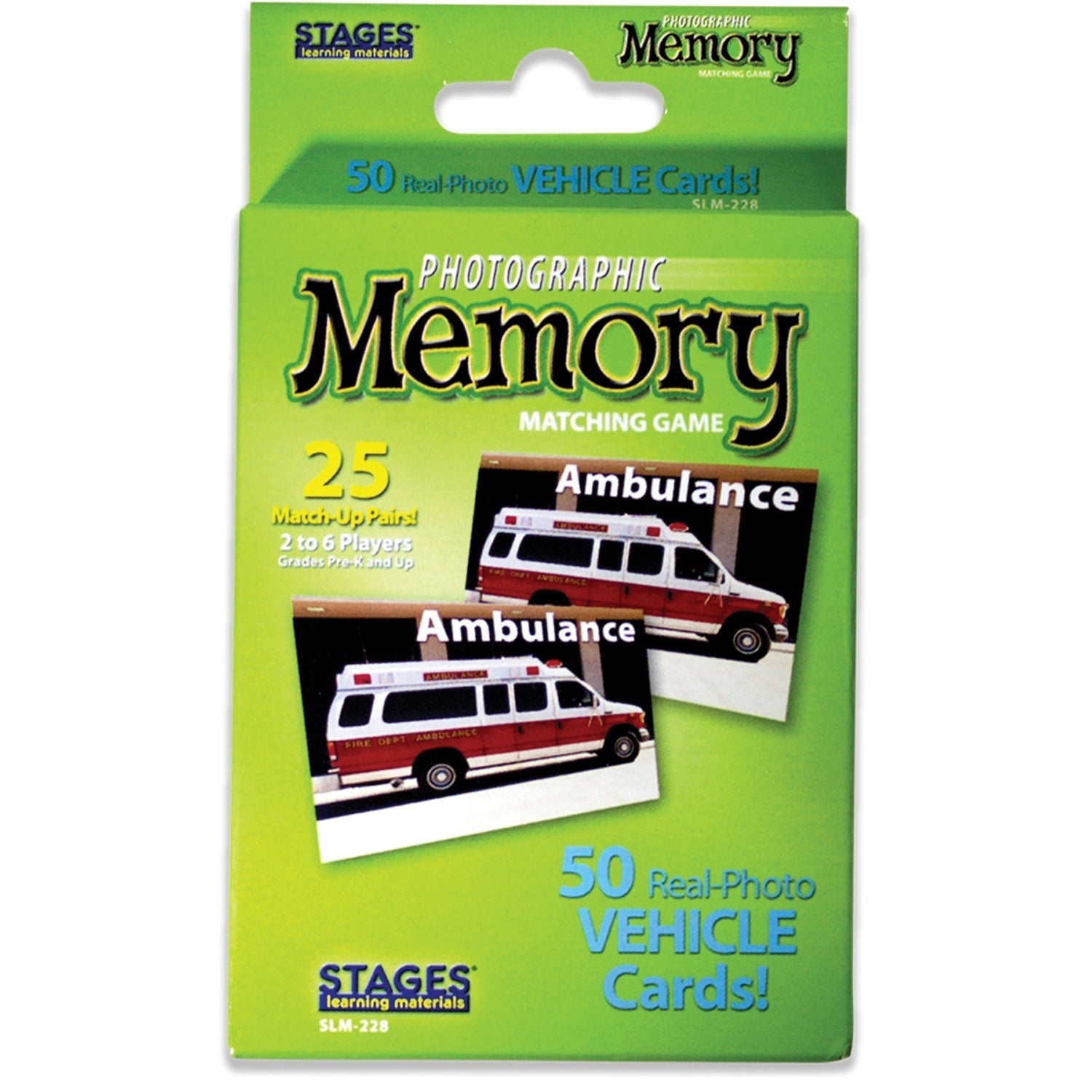 Stages Learning Photographic Memory Match Game - Vehicles Edition - 3 Pack