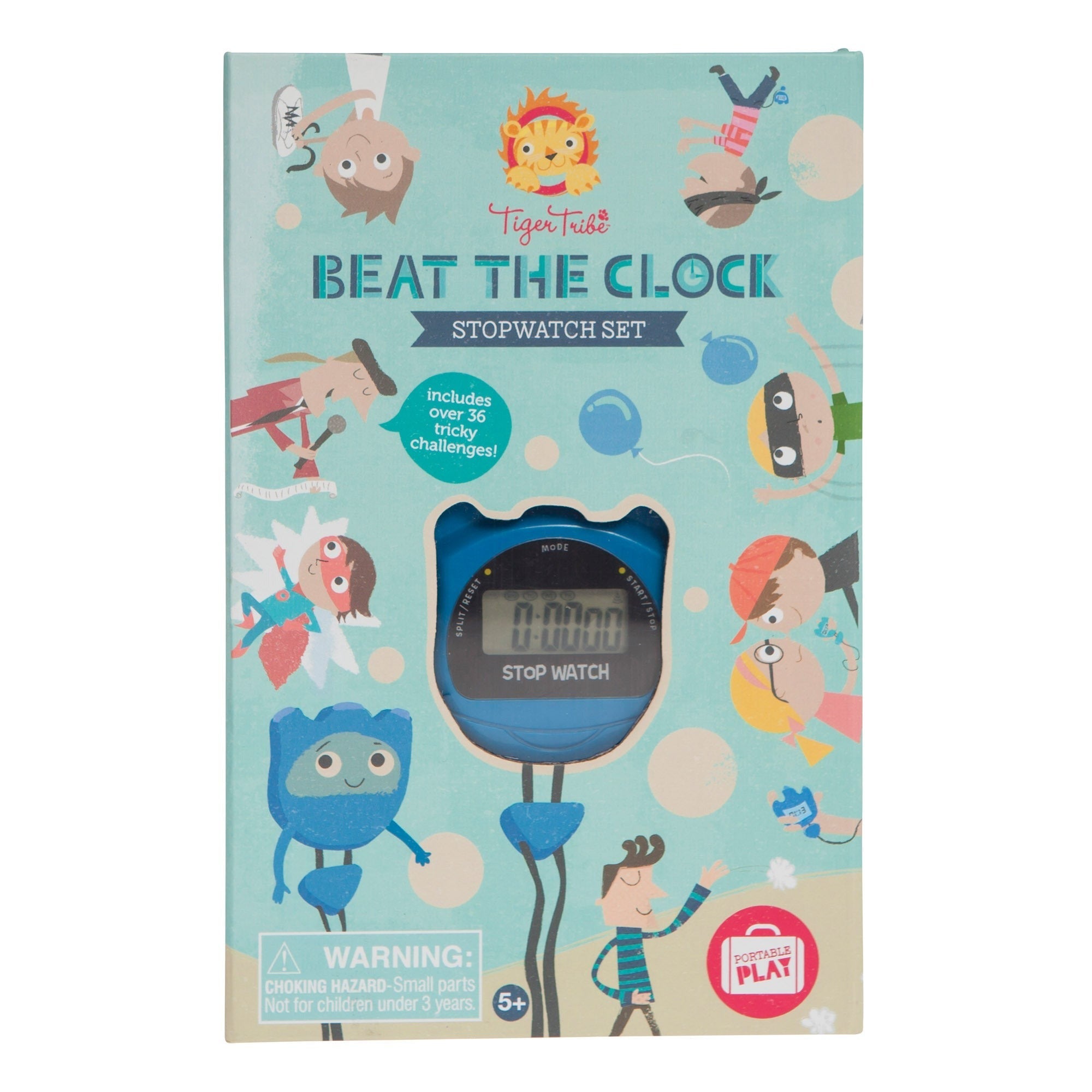 Tiger Tribe Beat the Clock Stopwatch Set - Time Challenge Game for Kids