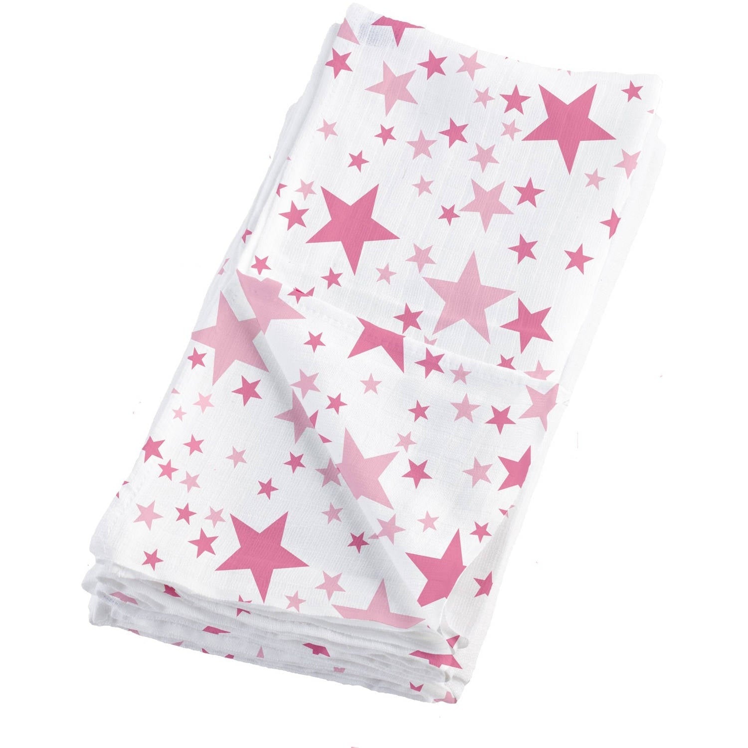 Bambino Mio XL Muslin Blankets - Pink Stars Delight