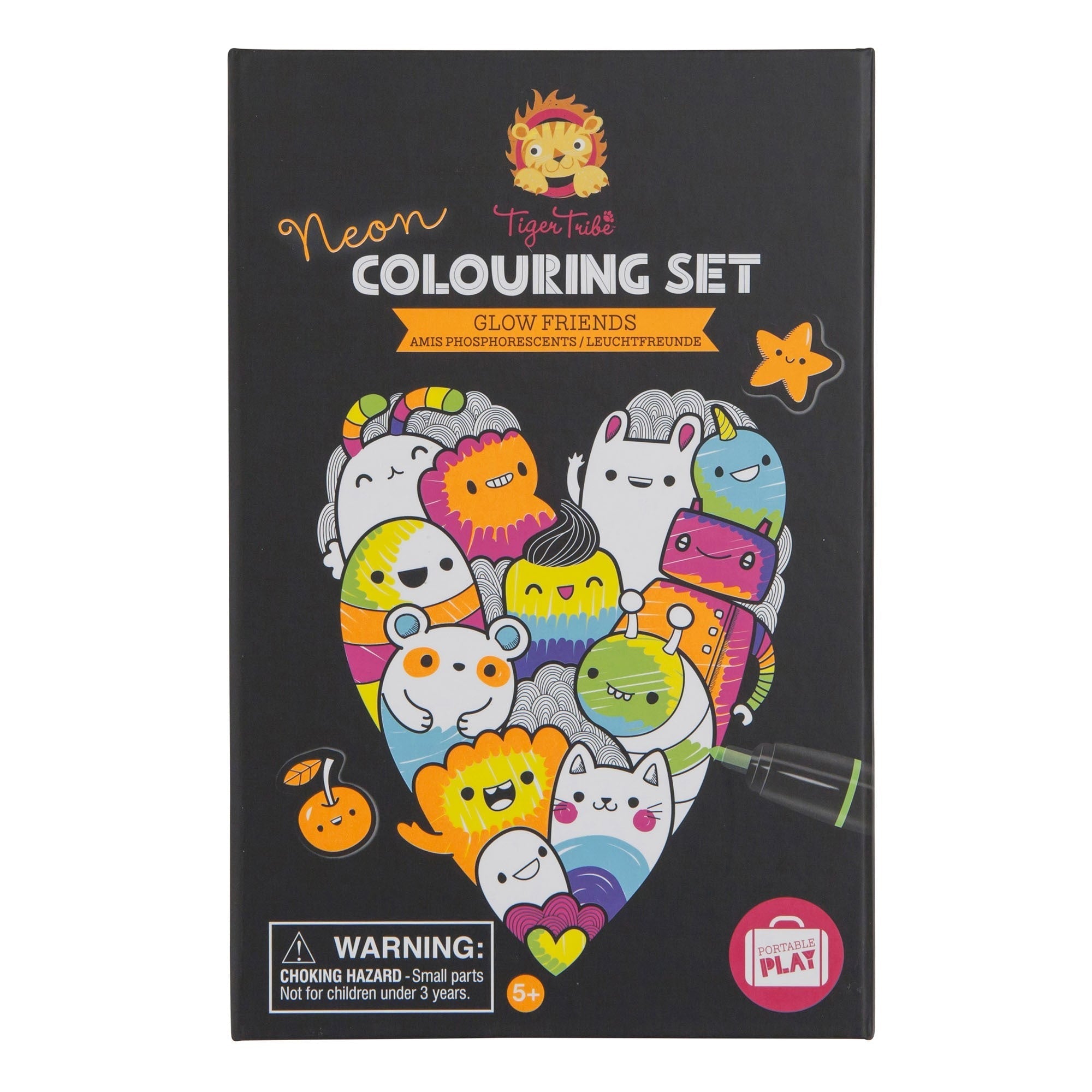 Tiger Tribe Neon Coloring Set - Glow Friends Activity Kit