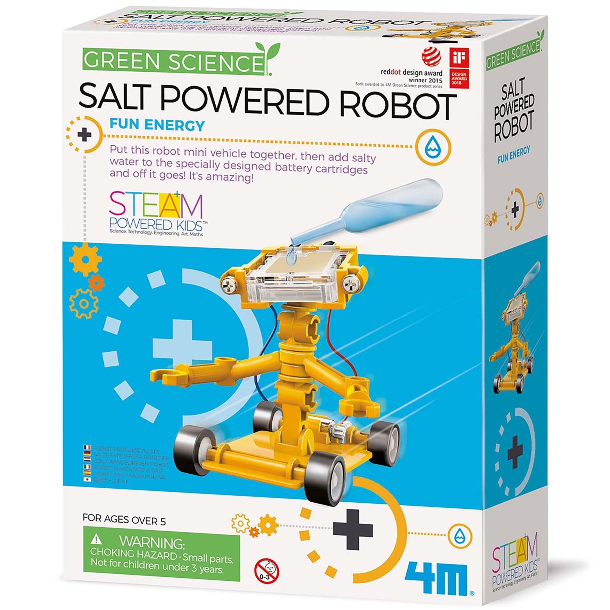 4M Green Science Salt-Powered Robot STEM Building Kit