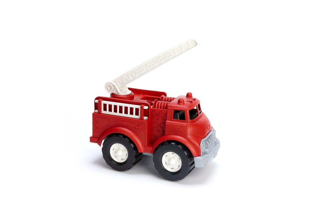 Green Toys Fire Truck With Rotating Ladder And Removable Side Ladders