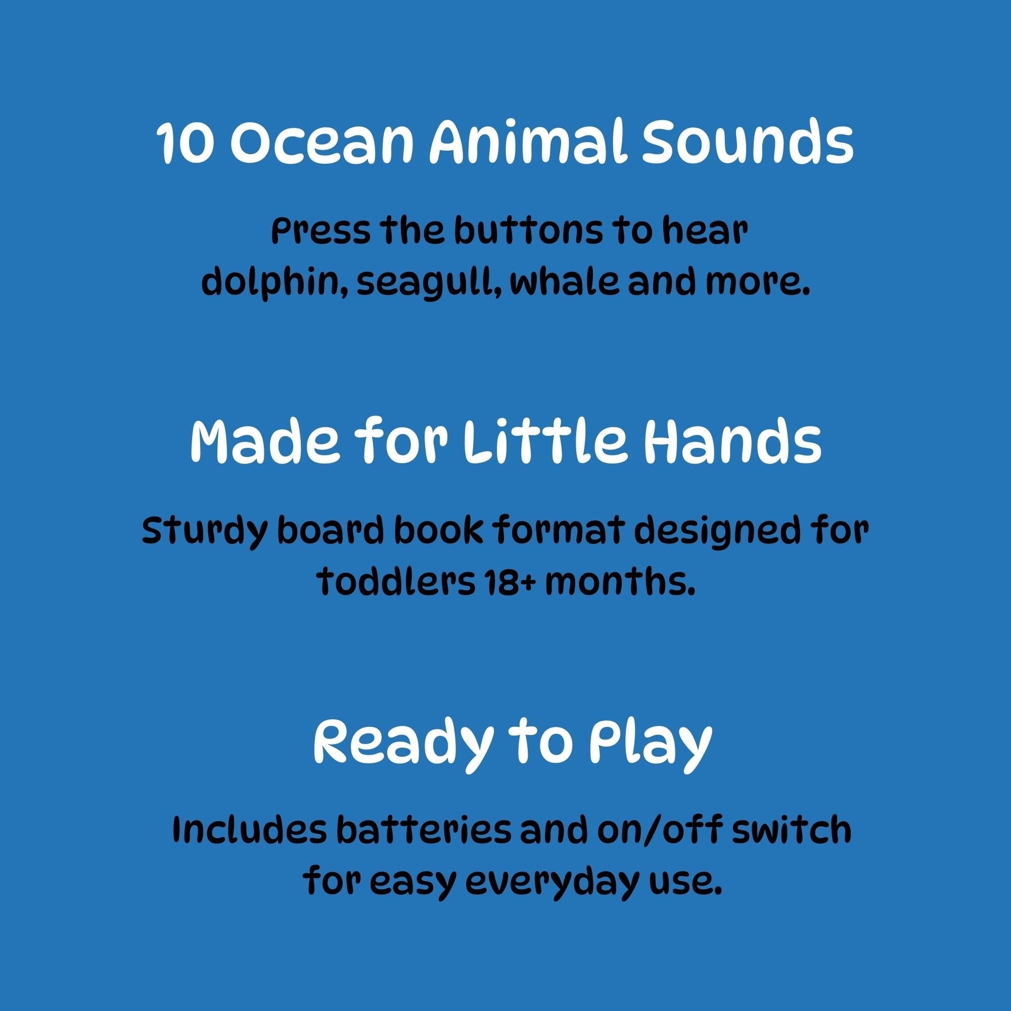 Book 'n' App Listen & Discover Soft Touch Sound Book - The Sea, 10 Ocean Animal Sounds
