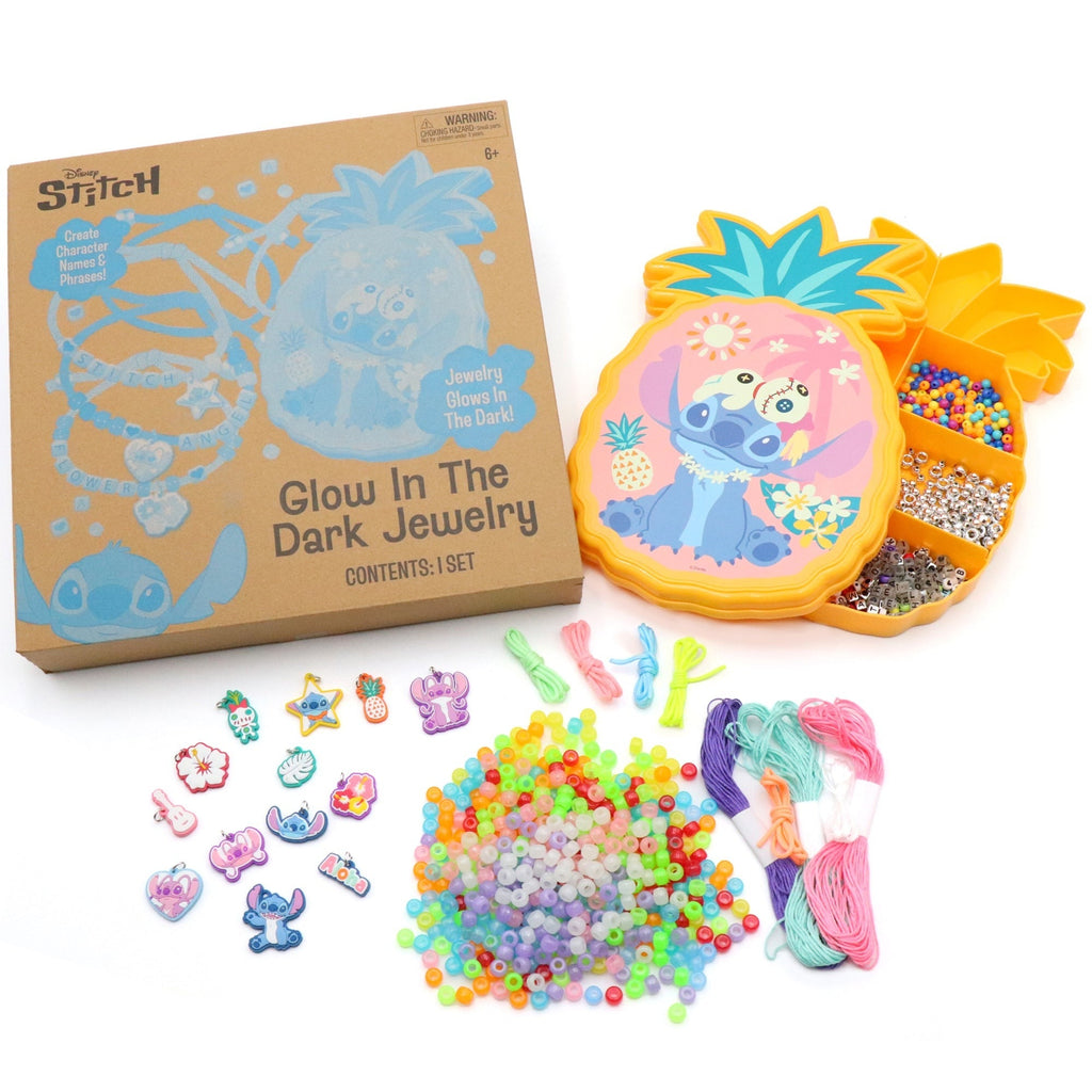 Disney Stitch Glow-In-The-Dark Jewelry Activity Set - 1,000+ Pieces