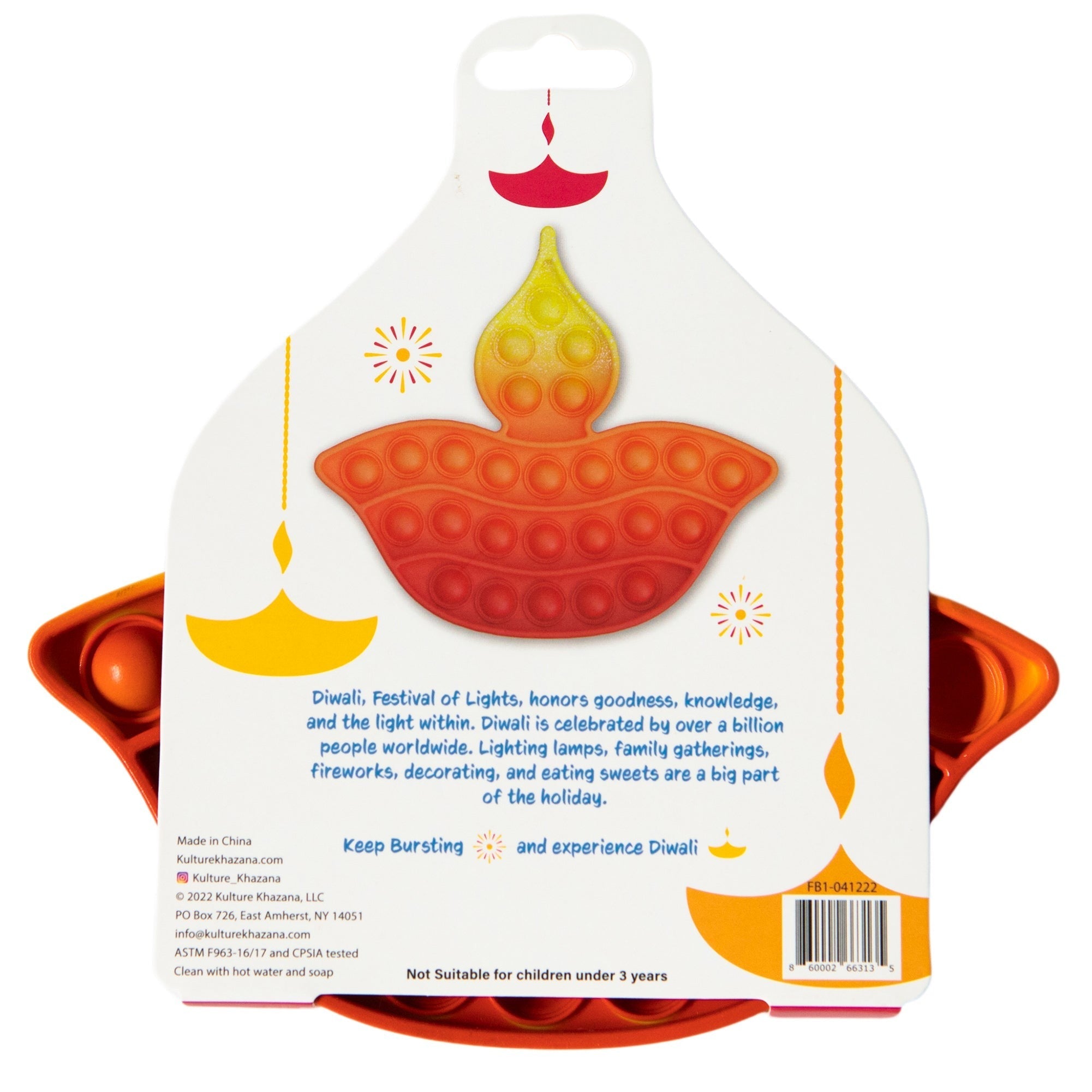 Kulture Khazana Diwali Burst Diya Lamp Fidget Popping Toy