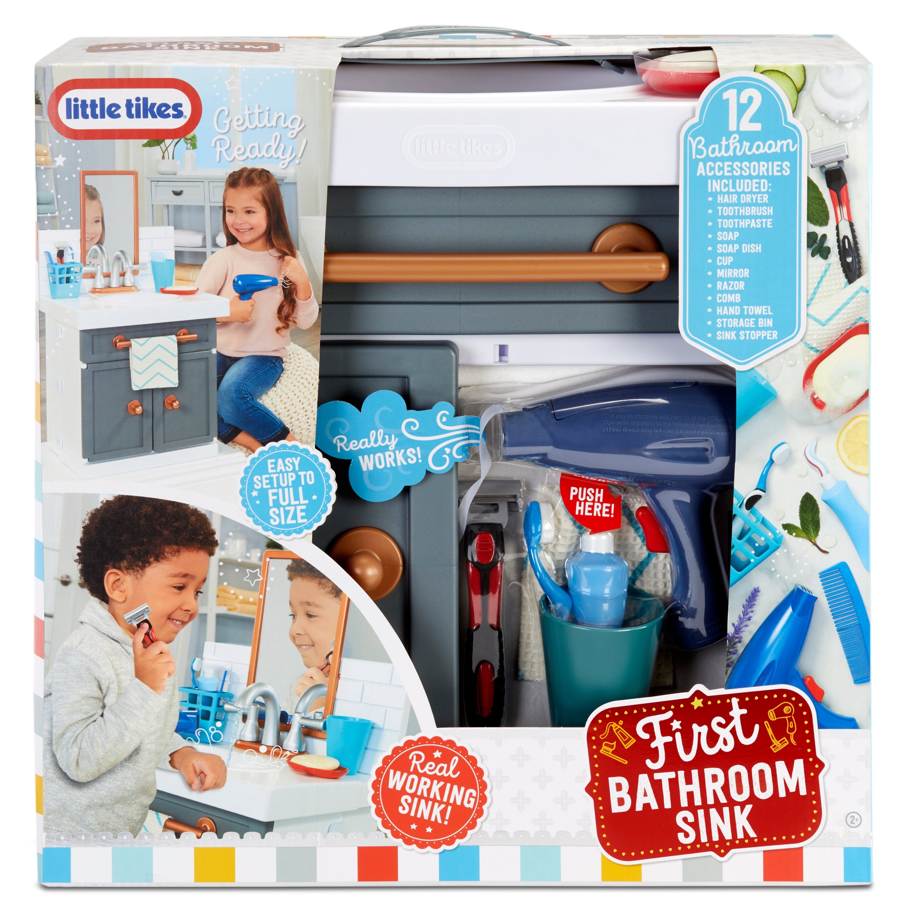 Little Tikes First Bathroom Sink Playset - Realistic Features