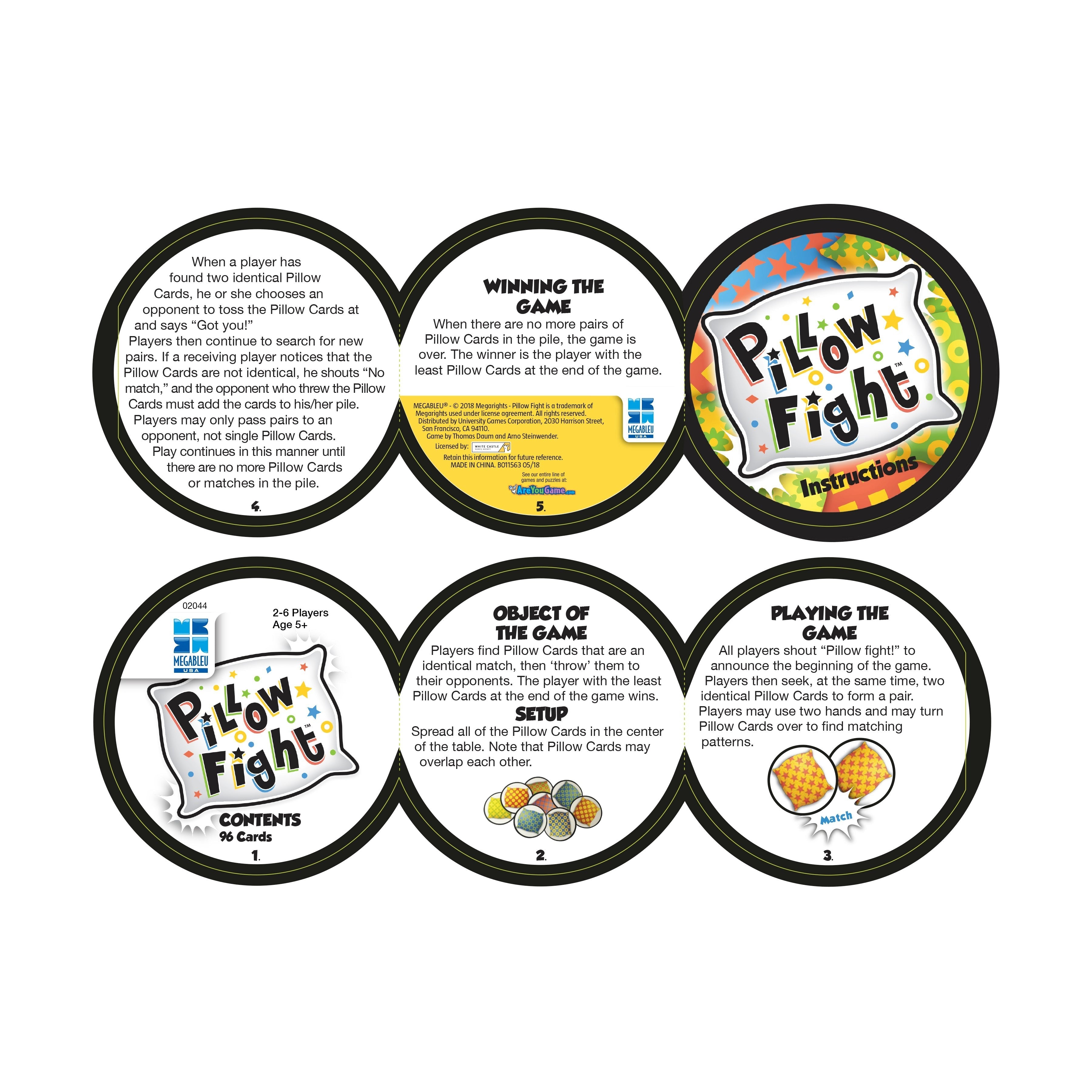 Megableu USA Pillow Fight Card Game - Portable Tin Edition