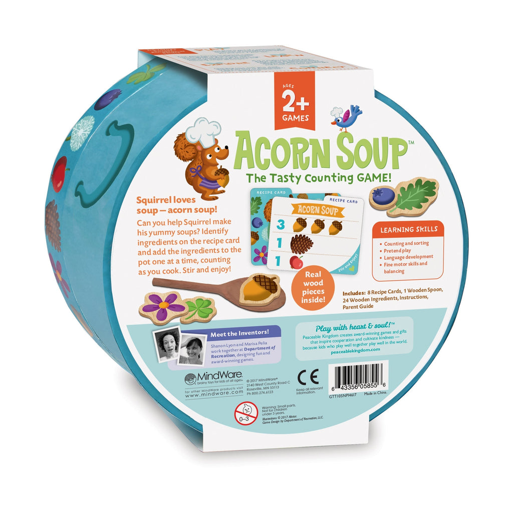 Acorn Soup Wooden Pretend Play Cooking Set With Recipe Cards