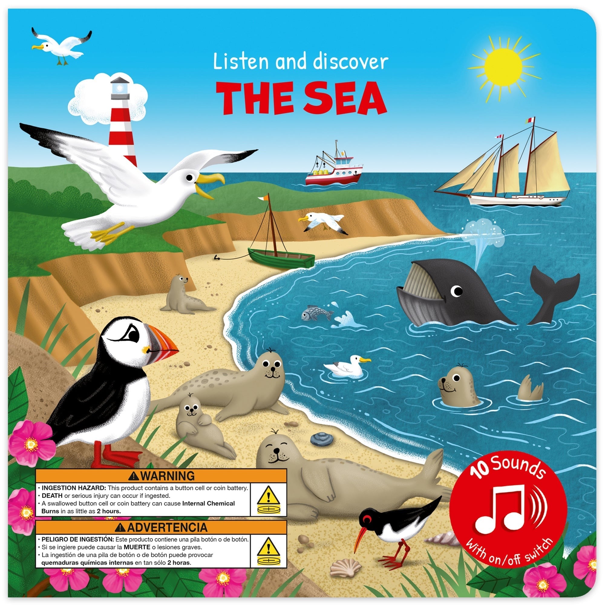 Book 'n' App Listen & Discover Soft Touch Sound Book - The Sea, 10 Ocean Animal Sounds