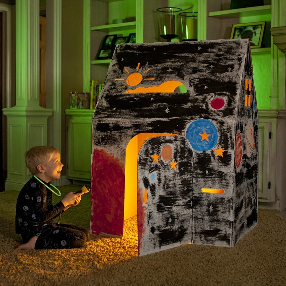 Easy Playhouse Creative Cardboard Fort - Indoor & Outdoor Art Fun