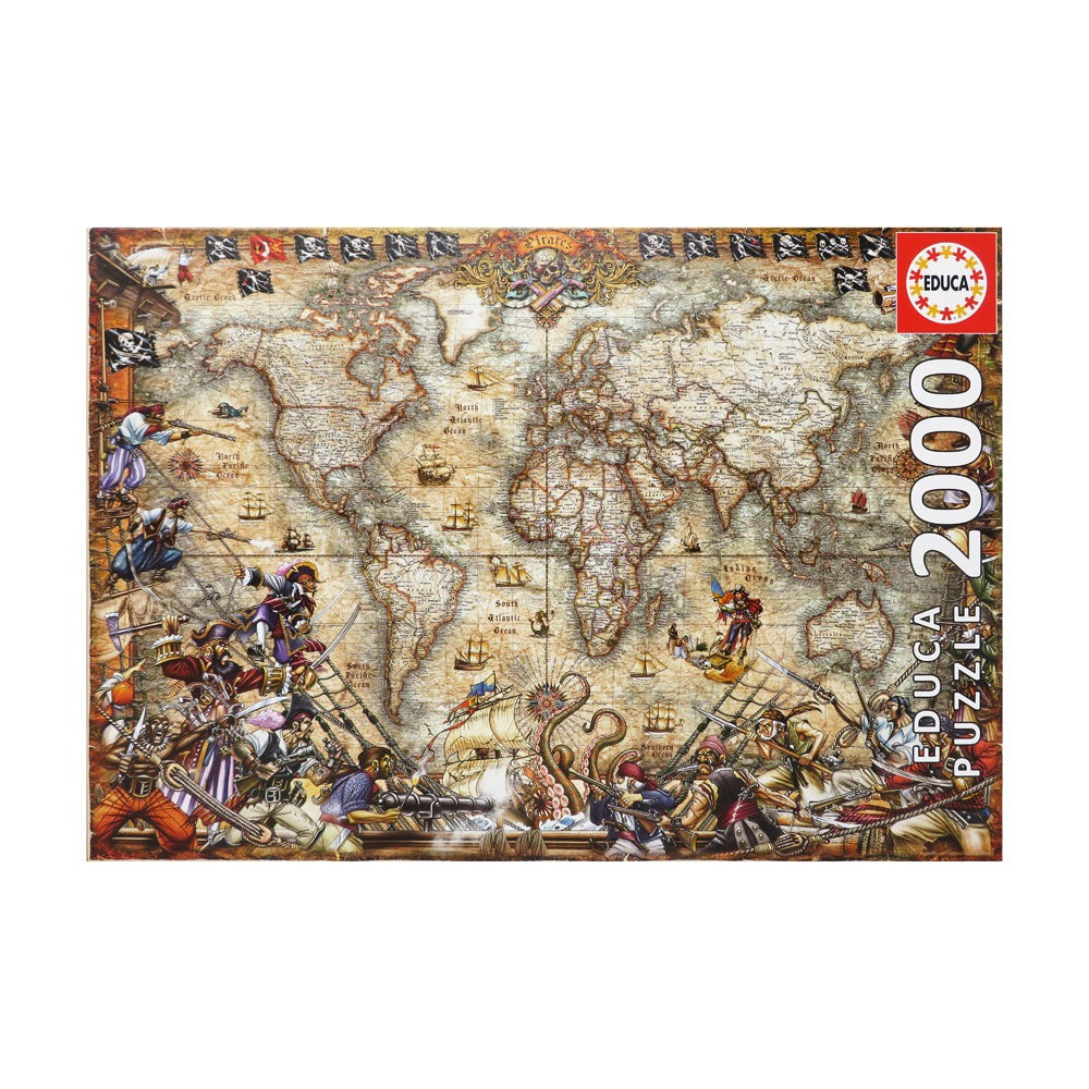 Educa Pirates Map Jigsaw Puzzle - 2000 pc
