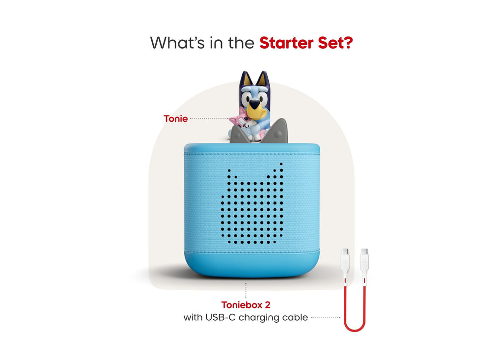 Tonies Bluey Toniebox 2 Screen-Free Interactive Starter Set