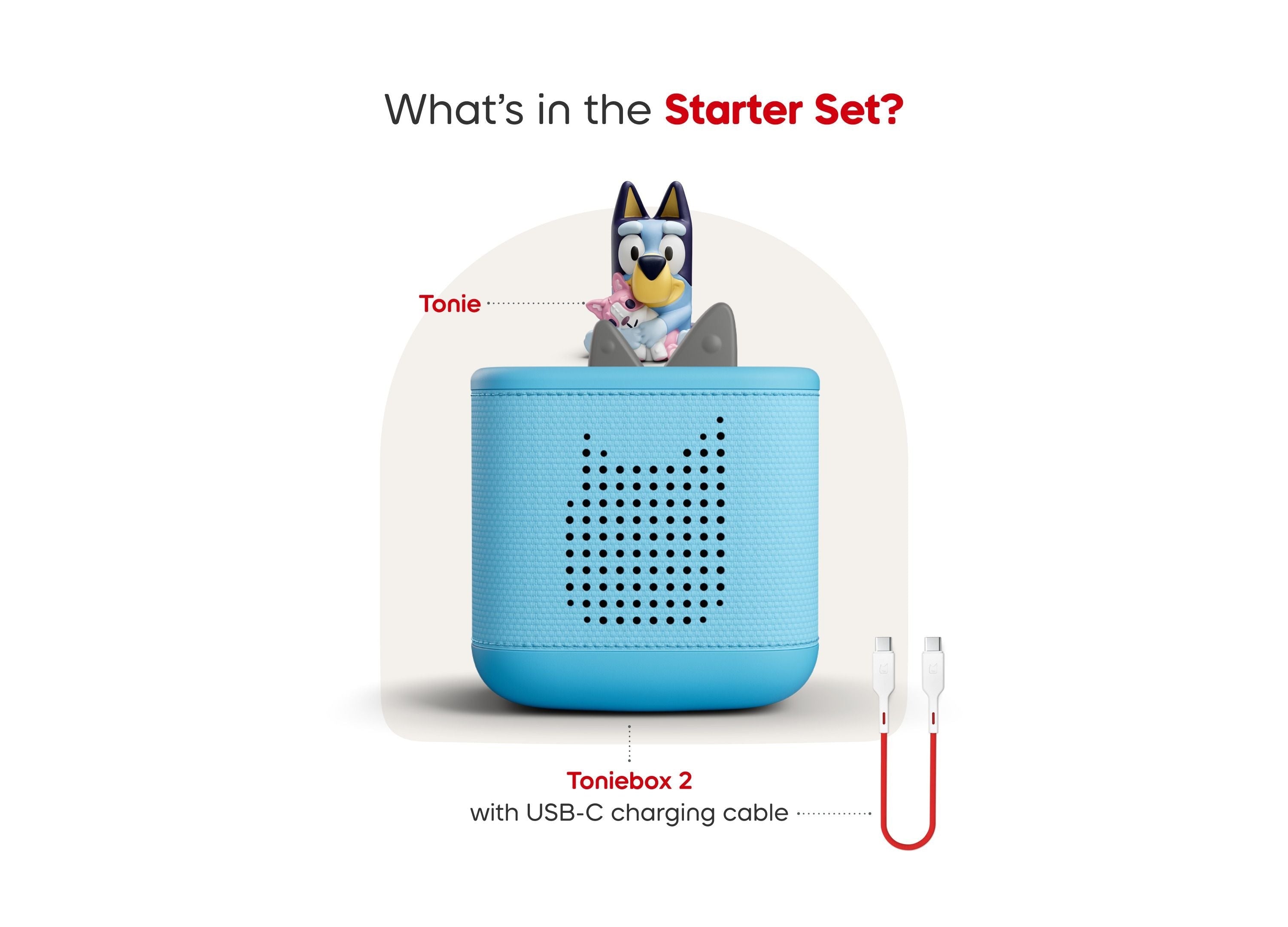 Tonies Bluey Toniebox 2 Screen-Free Interactive Starter Set