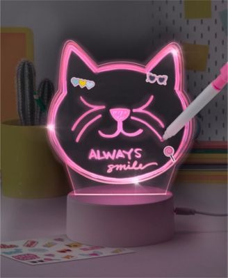Geoffrey's Toy Box Cat Head Glow Bright Dry-Erase Light Board