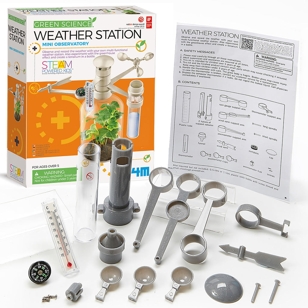Green Science Weather Station Kit With Terrarium Experiment