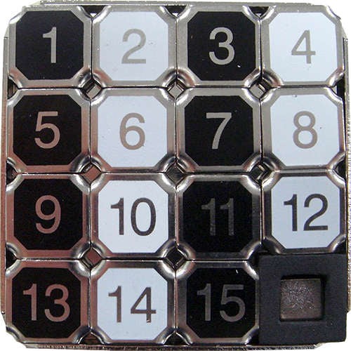 Go! Games Classic 15 Puzzle Game - Metal Frame Slider Puzzle
