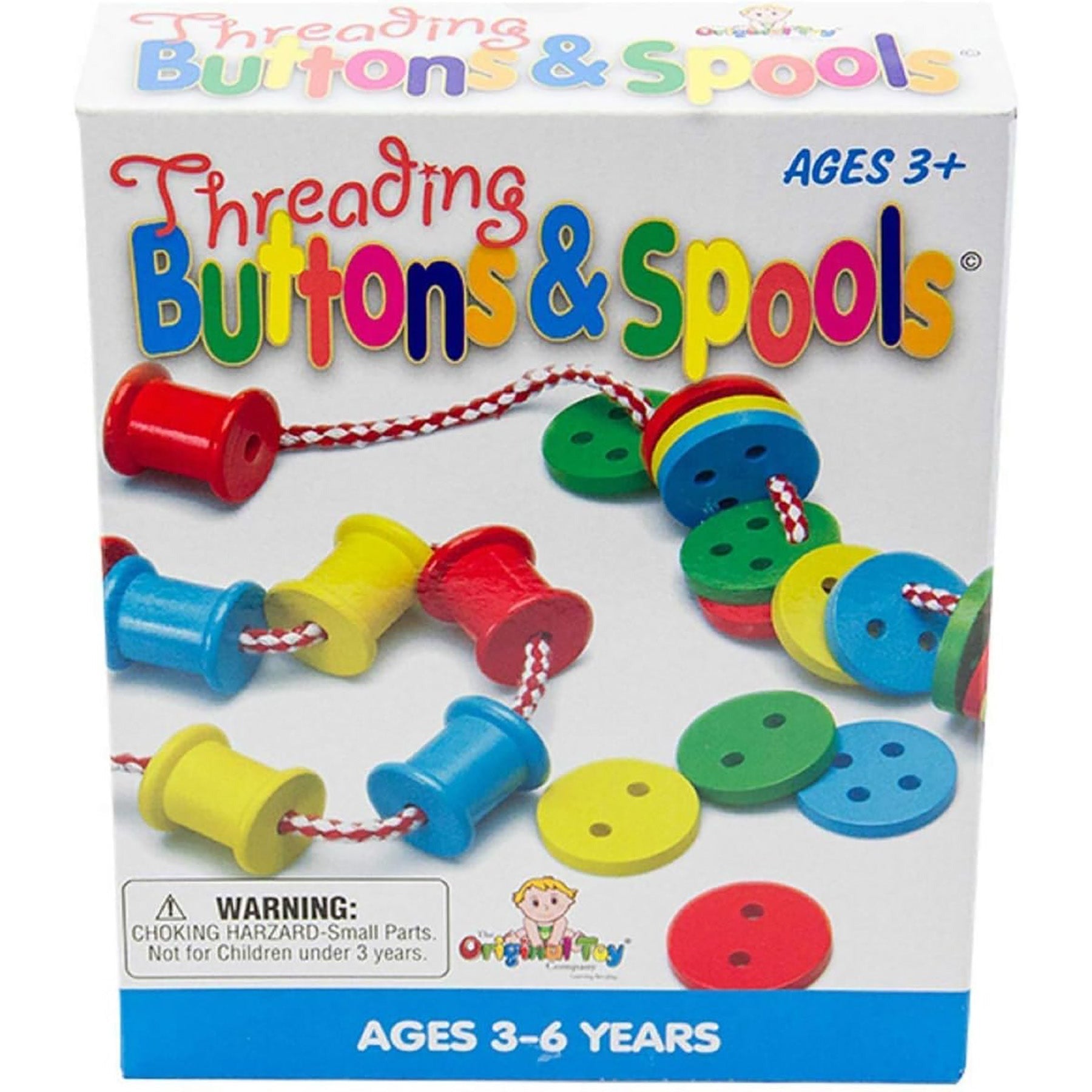 Original Toy Company Colorful Threading Buttons & Spools Set - Creative Play