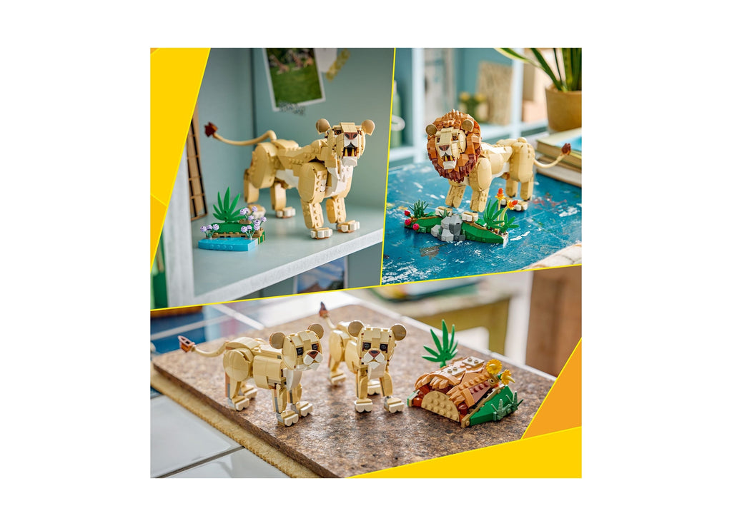 LEGO Creator 3-in-1 Wild Animals Majestic Lion 839-Piece Building Set