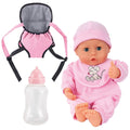 Bayer Design 13" My First Words Baby Doll with Carrier Set - Pink Mouse Outfit