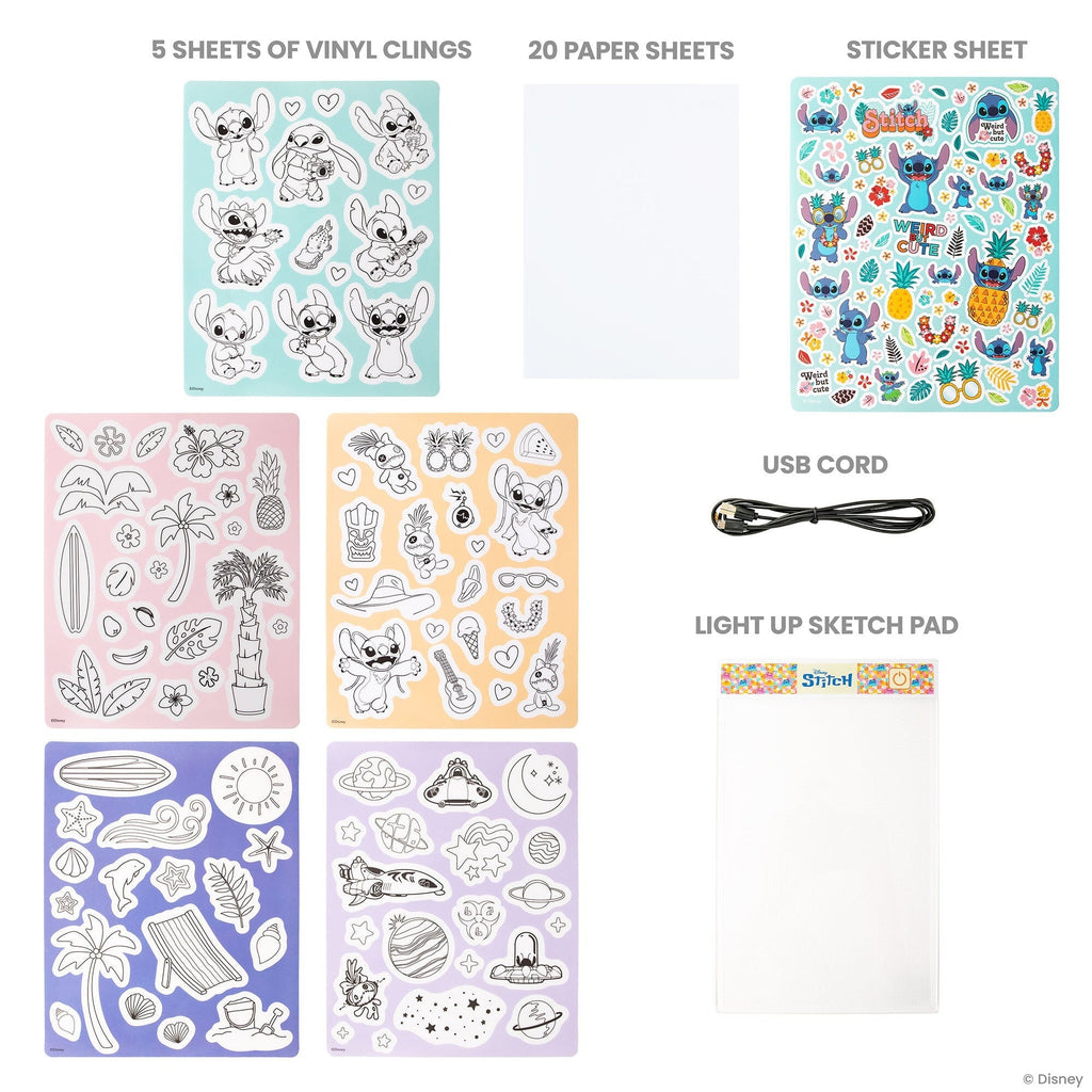 Fashion Angels Disney Stitch Light-Up Sketch Pad With Reusable Clings