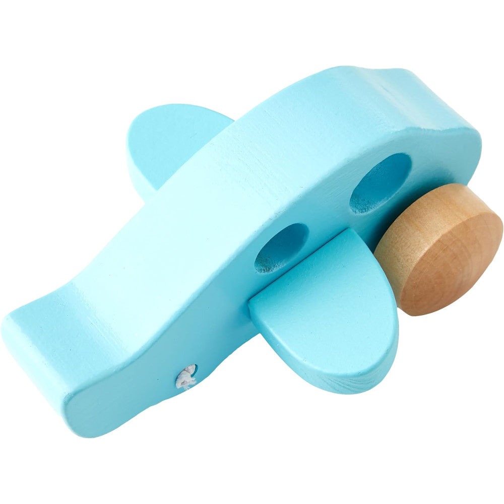 Hape Sky High Wooden Little Plane - Blue
