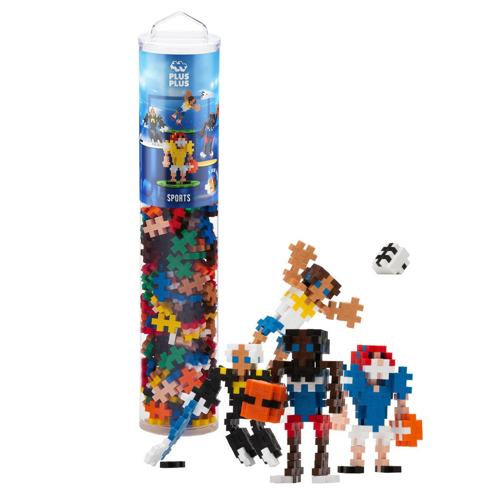 Plus-Plus Sports Mix Instructed Play Tube, 240 Pieces for Kids Ages 5+