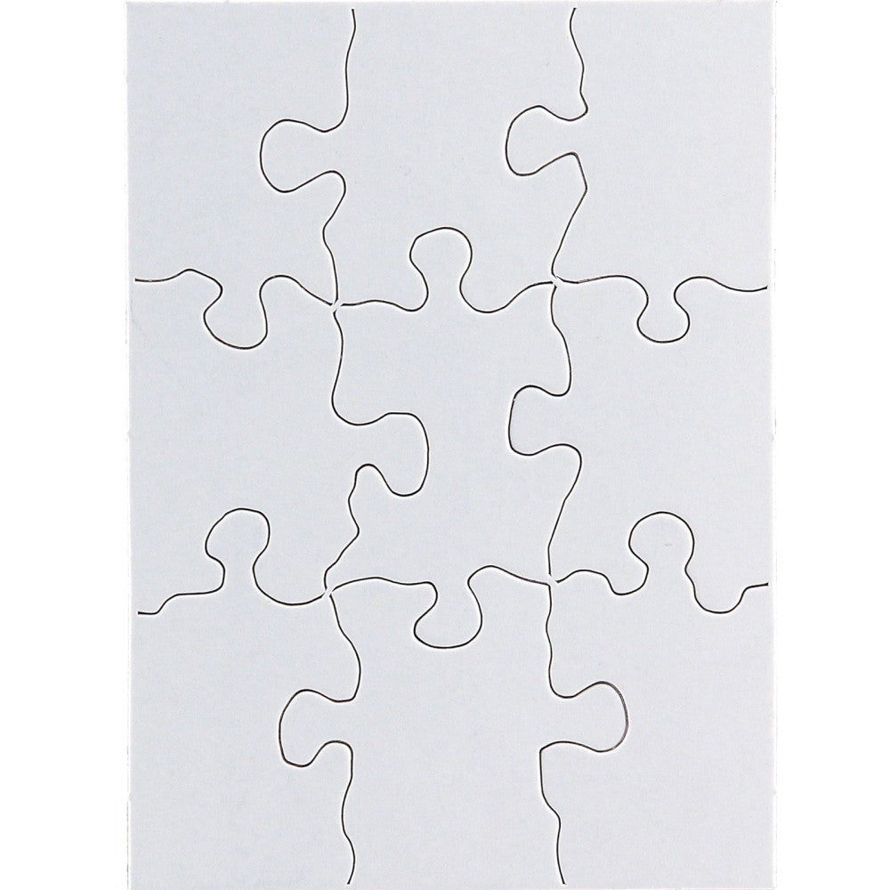 Hygloss DIY Compoz-A-Puzzle, 24-Pack Rectangular Jigsaw - 9 pc Each