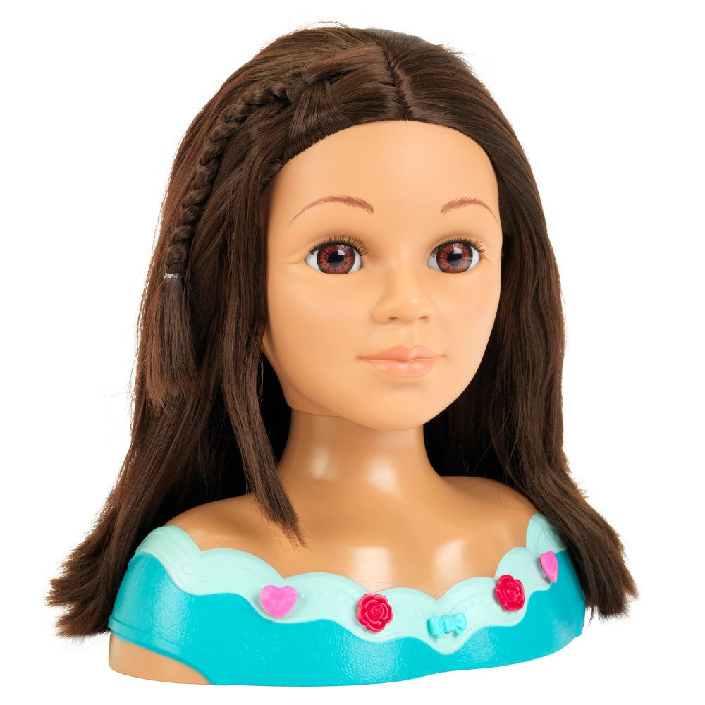 Klein Hairstyling Head Mia - Pink & Teal, 10.6" Toy for Kids 3+