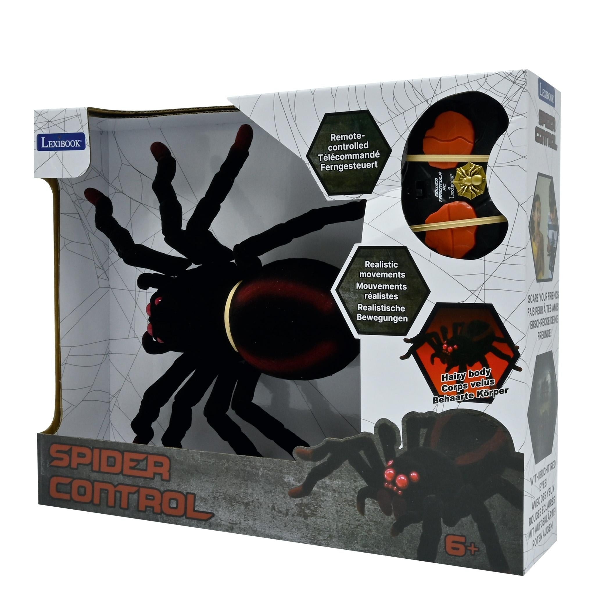 Lexibook Realistic Tarantula - Remote Controlled Spider with Light Effects - Black
