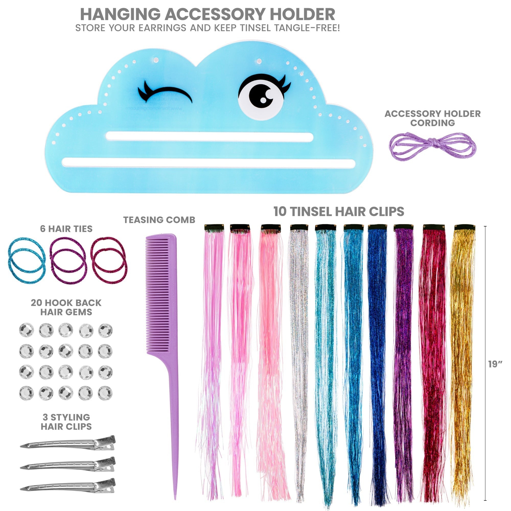 Fashion Angels Shimmer & Style Tinsel Hair Styling Kit