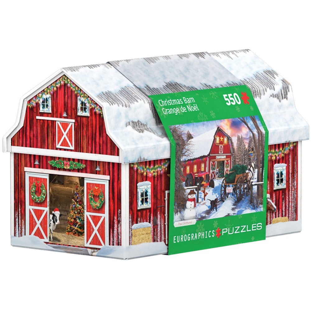 Eurographics Holiday Barn Collectible Tin Jigsaw Puzzle - 550 pc.